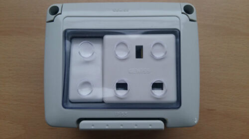 Enchufe exterior impermeable resistente a la intemperie + interruptor de 1 toma/valor del interruptor! - Imagen 1 de 2