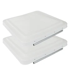 2Pc 14" x 14" Replacement Roof Vent Cover White For Camper RV Trailer Ventline