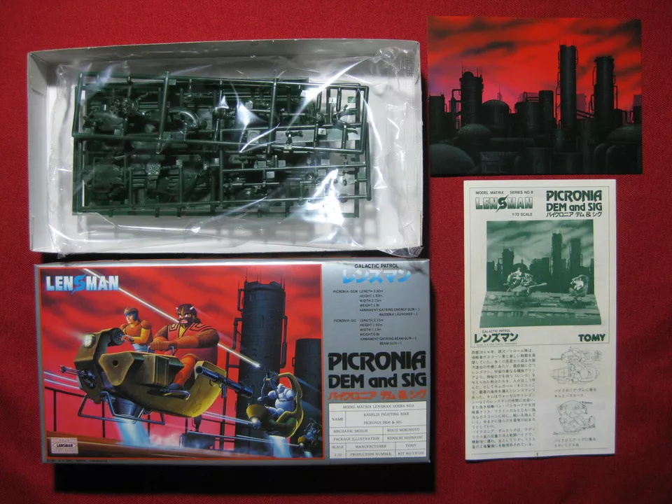 Lensman Picronia Dem and Sig 1984 Tomy 1/72 Scale Model Kit Bike Rare Vintage - Image 2 of 3