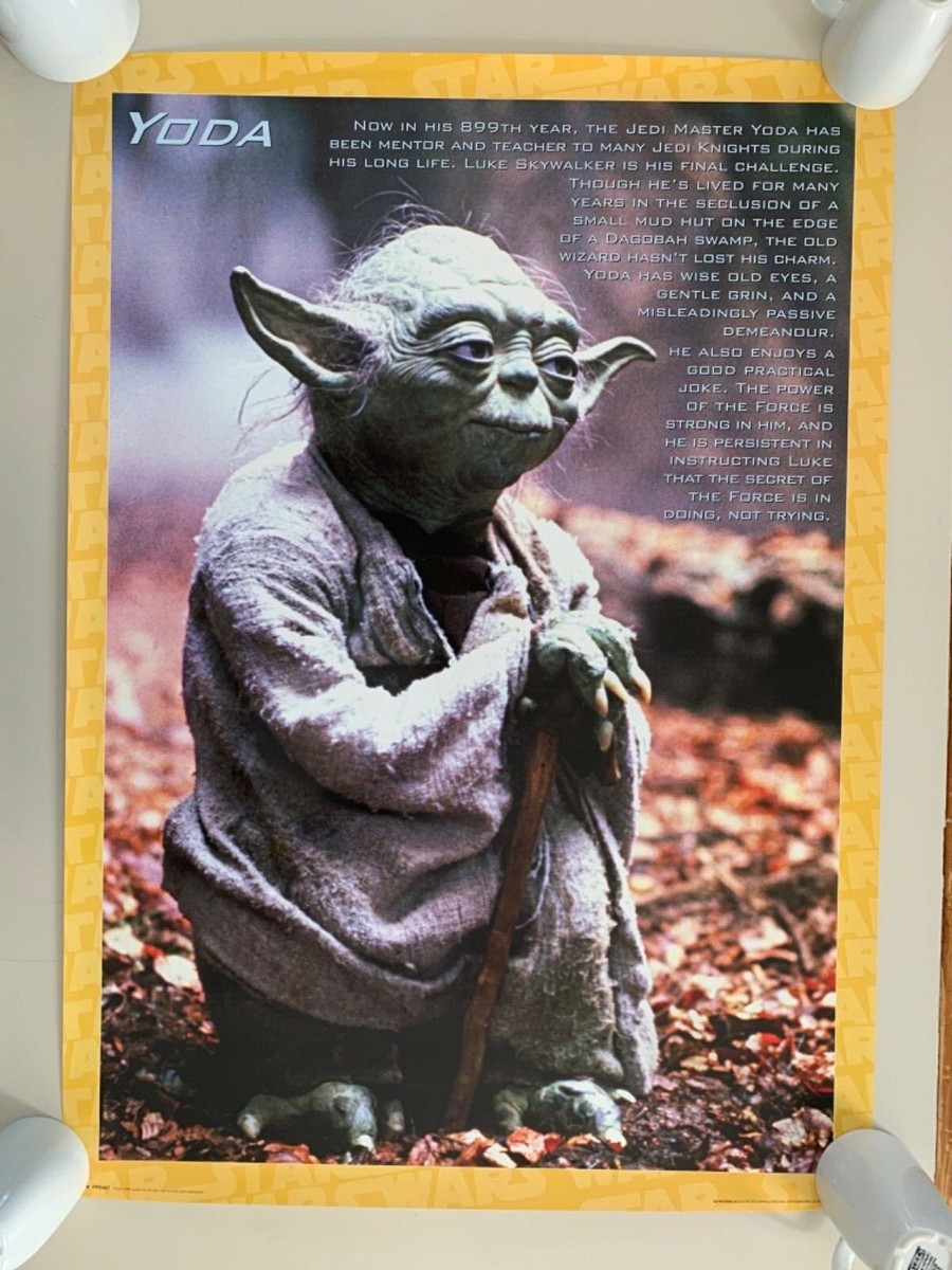 STAR WARS,YODA RARE LICENSED 1998 POSTER | eBay