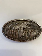 Wild Turkey Austin Nichols Bourbon Belt Buckle 1974 Bergamot Brass Works