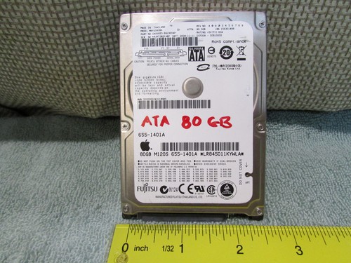 Fujitsu / Ata 80GB SATA 2.5 " Festplatte Getestet Apple #655-1401a/1402a