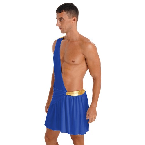 Men Costume Wrestling Singlet Dress Halloween Skirt Party Uniform Theme Ruffle - Picture 43 of 52