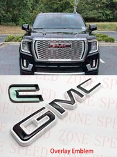 2021-2026 GMC YUKON YUKON XL Front Grill White Black OVERLAY Emblem