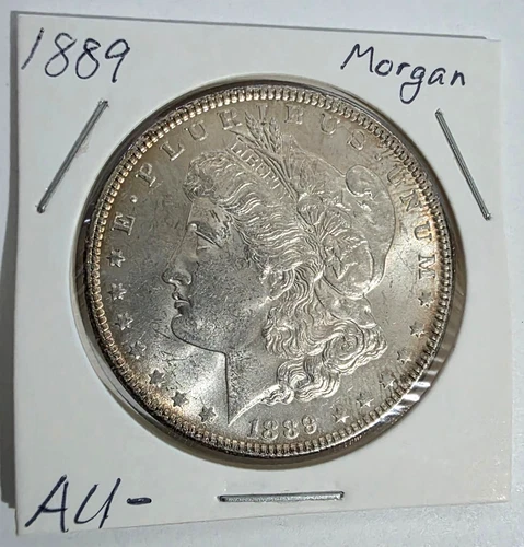 1889 Morgan Silver Dollar $1 Philadelphia AU- Details 90% Silver