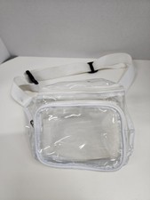Fanny Pack Waterproof Stadium Approved Clear White Waist Bag with Adjustable