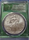 A 2021 (P) SILVER EAGLE PCGS MS70 FROM 8TH PHILADELPHIA BOX LABEL