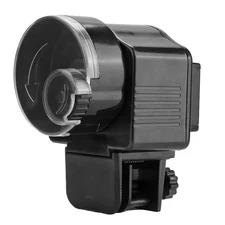 Automatic Plastic Black Fish Feeder, Fish Feeder Machine, with Timer for Aqua...