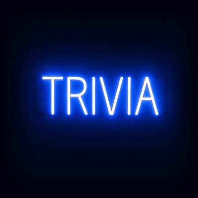 SpellBrite TRIVIA Sign | Neon Trivia Sign Look, LED Light | 19.8'' x 6.3''