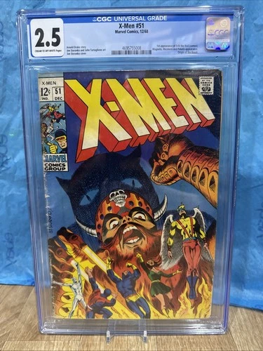 X-Men #51, 1968 CGC 2.5 Graded Comic 1st app of Erik the Red Origin Beast