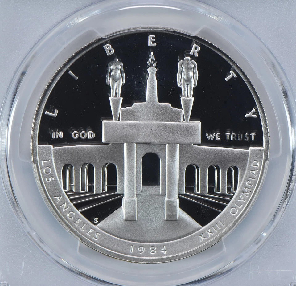 1984-S Olympic Commemorative Dollar PR69 DCAM PCGS Blue Label *1659 - Image 3 of 4