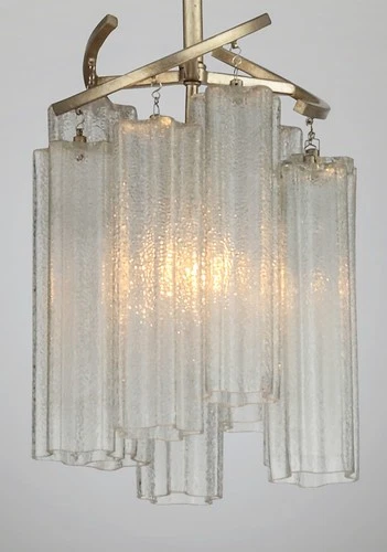 Maxim 39573 Golden Silver / Waterfall Glass Victoria Single Light 11"W Pendant - Picture 2 of 4