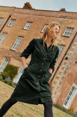 boden green shirt dress Boden Women's Bridget Ponte Shirt Dress in Green main image 0