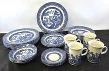 Churchill Blue Willow Dinnerware Plates Bowls Cups+ SOLD BY THE PIECE
