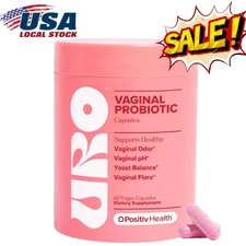 1 PACK URO O Positiv Vaginal Probiotics for Women pH Balance w/ Prebiotic 60