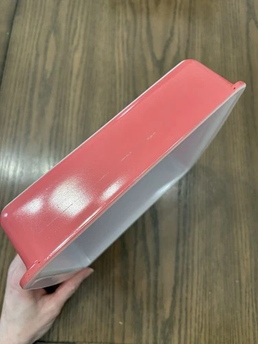 Vintage Pyrex 8"x8" Square Casserole Milk Glass Baking Dish #222 Flamingo Pink