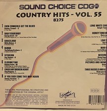 SC8275 COUNTRY HITS  SOUND CHOICE KARAOKE CDG LOT FL GA