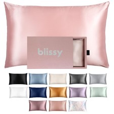 Blissy Silk Pillowcase - 100 Pure Mulberry Silk - 22 Momme 6A High-Grade Fib...