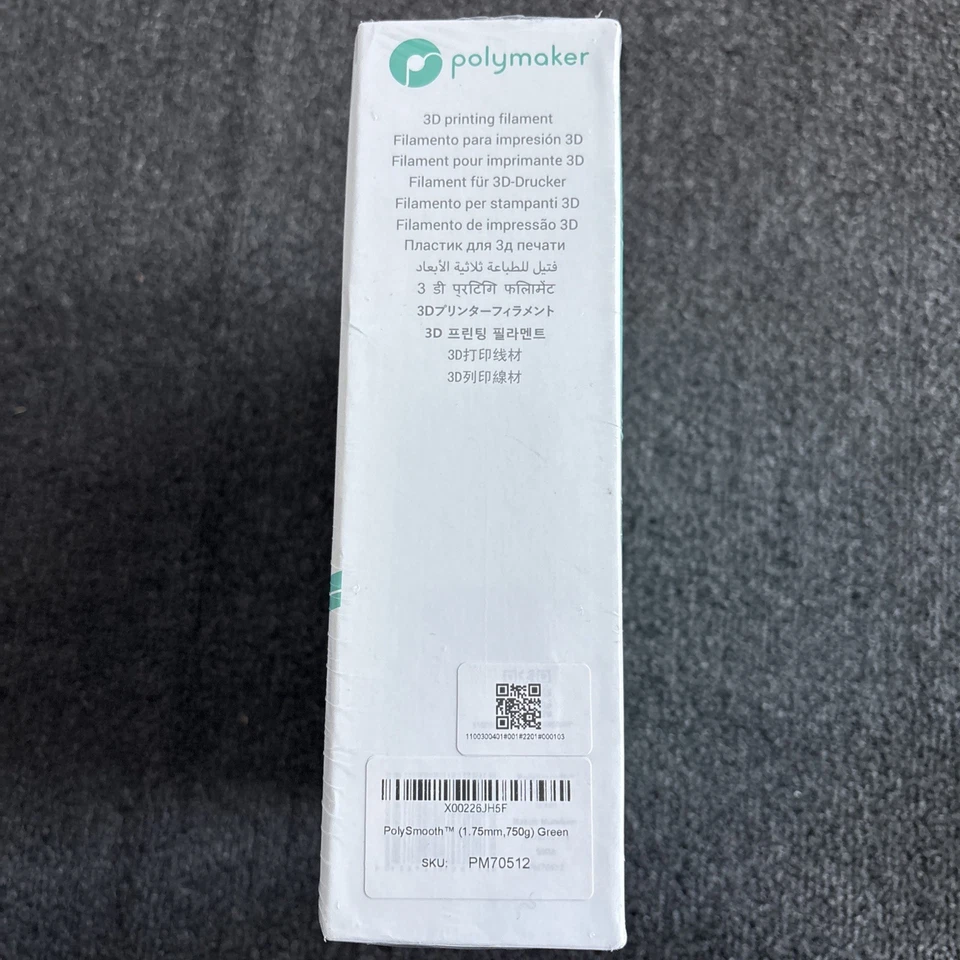 SEALED polymaker filament Polycast PolySmooth ™ (1.75mm,750g) Green 3D Printer - Image 3 of 4