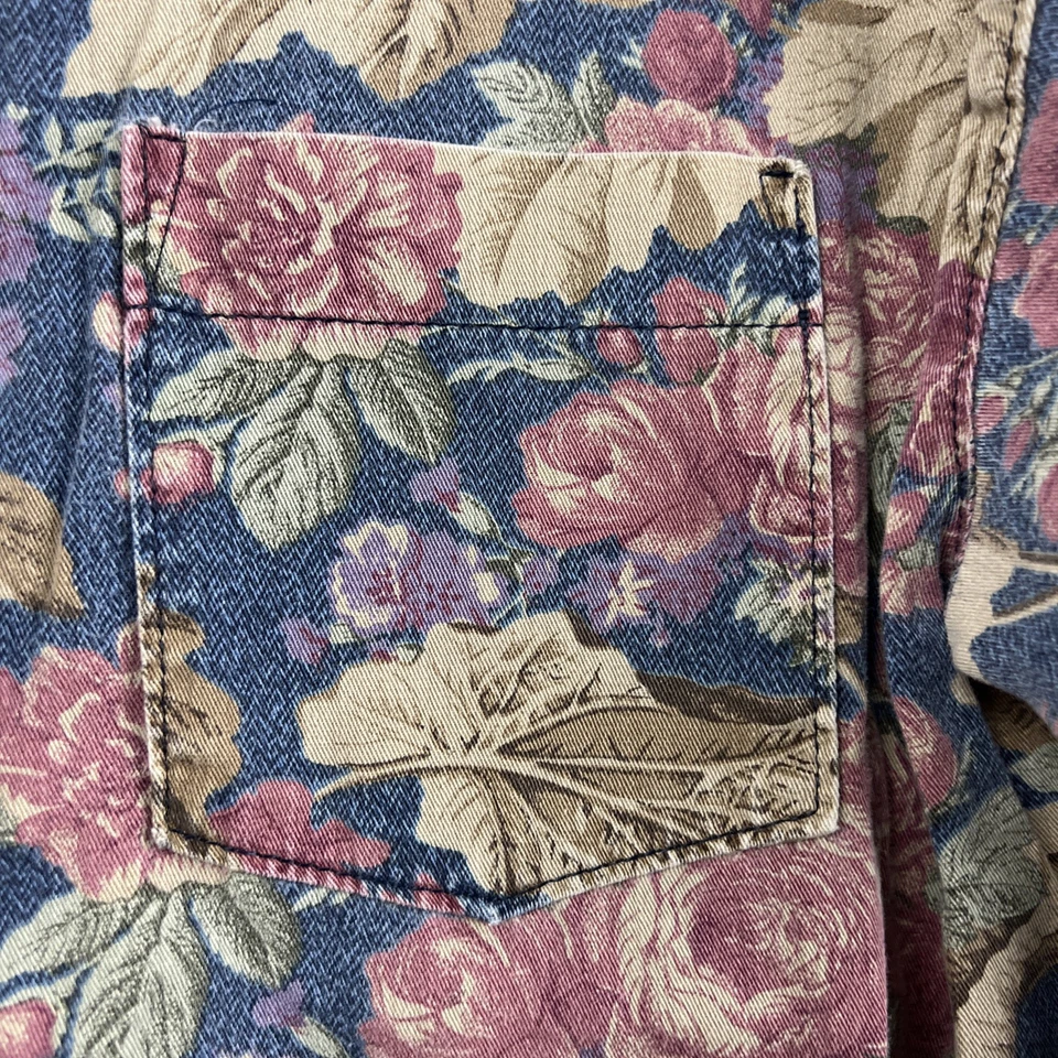 Orvis Vintage 80s Blouse Womens Sz M Shirt Button Up Floral Cottagecore USA - Изображение 3 из 4