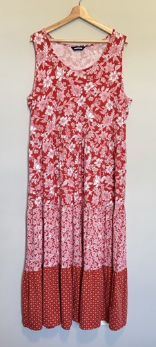 Lands End Women's Size 2X Maxi Dress Sleeveless Tiered Summer Staple Casual Chic