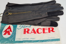 Motorradhandschuhe echt Leder RACER mit Reiß...