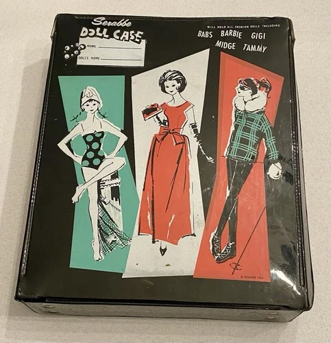 New ListingVintage 1963 Serabbe Vinyl Doll Case for Barbie, Midge, etc NICE!