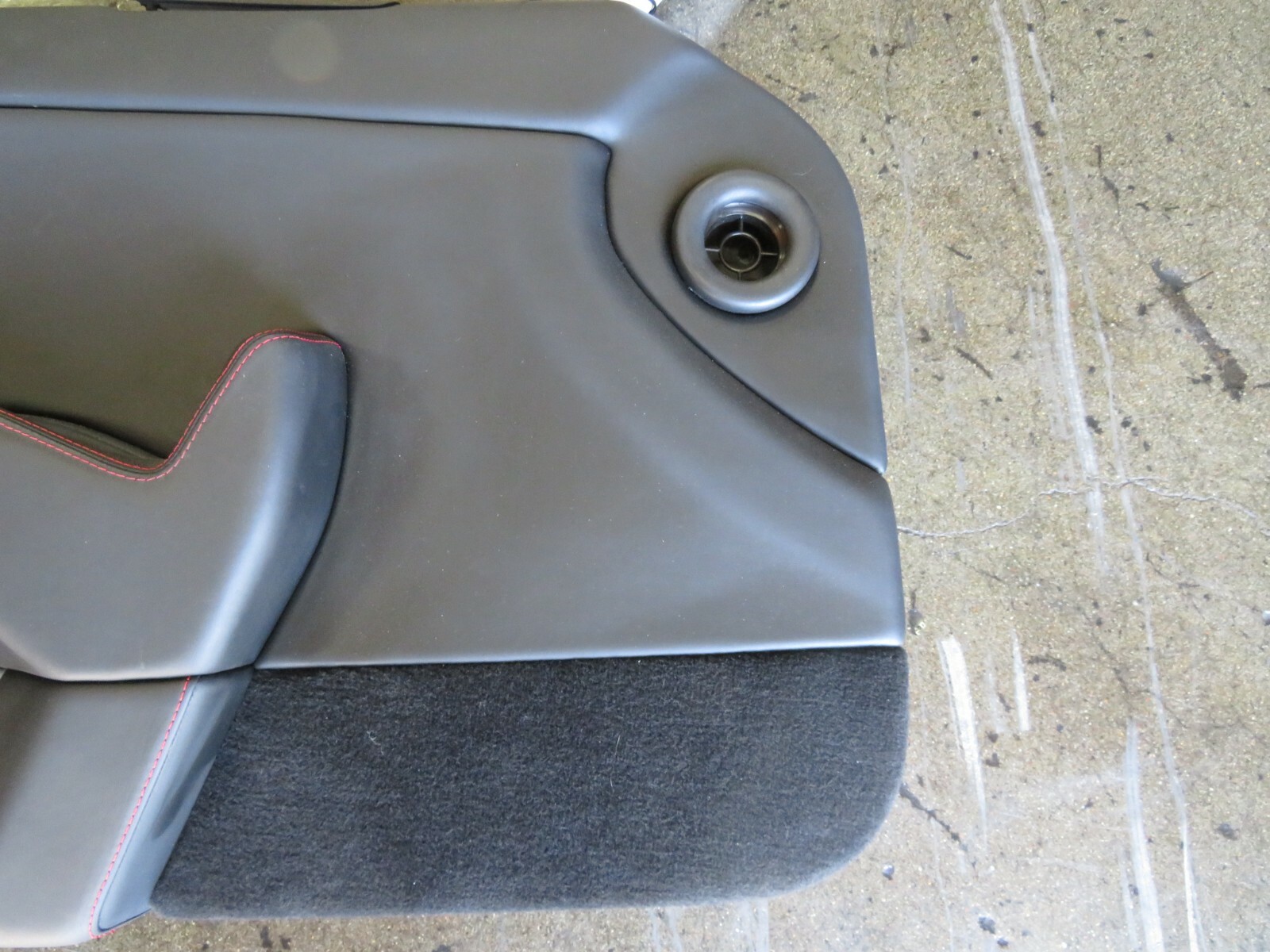 Ferrari 612 Scaglietti, LH, Left, Front Door Trim Panel, Blk/Red Stitch, Used