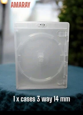 Amaray blu ray Cases 3 Disc Clear 14 mm Brand new Replacement UK Made P&P Free