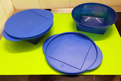 2 x Tupperware Schüssel mit in blau