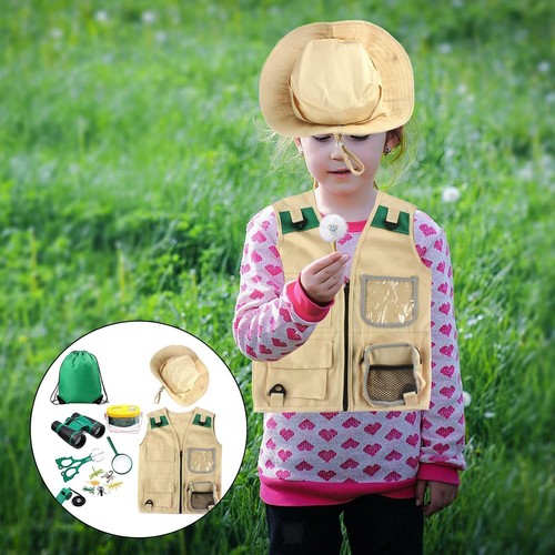 Outdoor Explorer Set Cargo Vest Hat Set 
