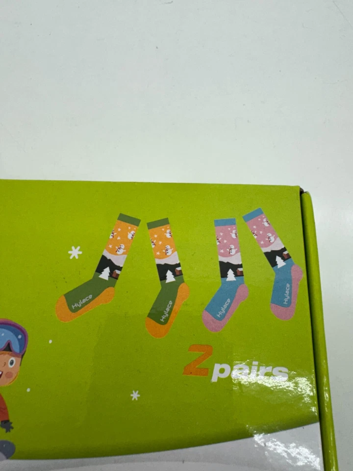 Hylaea 美利奴羊毛 2 包冬季主题小腿袜女孩尺寸 M — 第 2/4 张图片