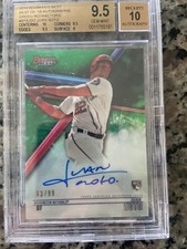 🔥2018 BOWMAN’S BEST JUAN SOTO GREEN AUTO RC #JSO BGS GEM 10 CENTERING #63 /99