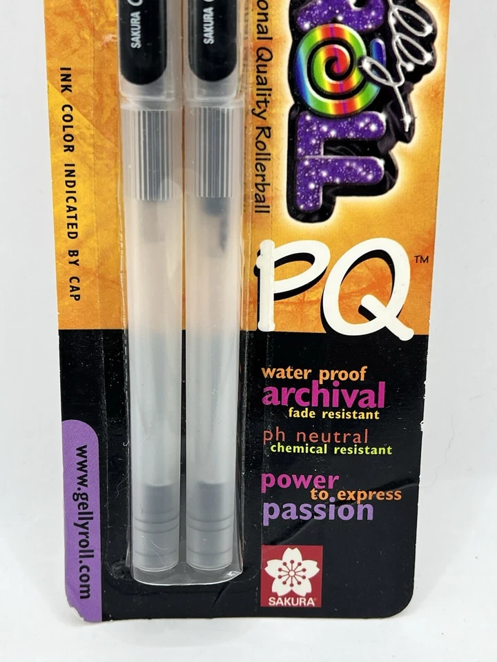 Sakura Gelly Roll Extra Fine Point Gel Ink Rollerball Pen 2-PACK Black 39281 VTG - Image 3 of 4