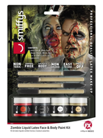 Horror Zombie FlüSsiglatex Set Special Fx Horror Halloween Make-Up KostüM
