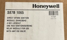 New in Box Honeywell S87B1065 Direct Spark Ignition Control Module, 25VAC