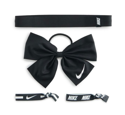Nike Hair Bow Game Ready Team Headband Set Black 15% OFF