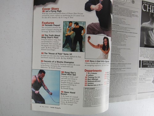 Inside Kung Fu Magazine May 2000 Jet Li Romeo Must Die Wing Chun Wu Shu - Picture 3 of 8