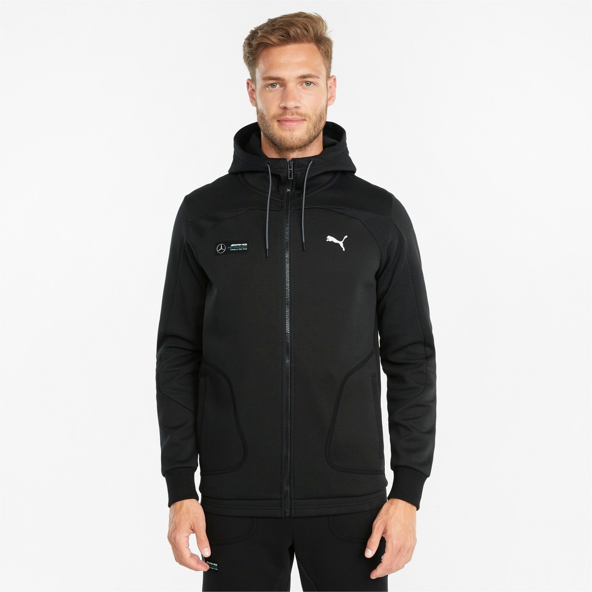 531878-01] Mens Puma MAPF1 MERCEDES HOODED SWEAT JACKET | eBay