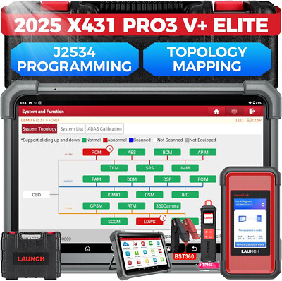 LAUNCH X431 PRO3S ELITE V+ 5.0 PRO5 Car Diagnostic Tool J2534 Programming Coding
