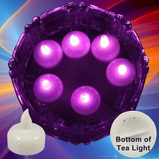 FREESH 24X Waterproof LED Floating Tealight Flameless Candle Wedding Party Pink