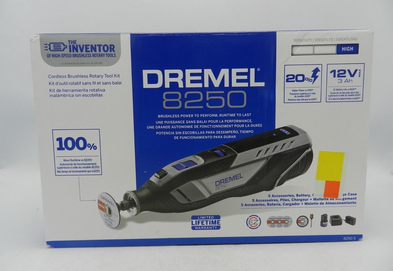 Dremel 8250 Cordless Brushless Rotary Tool Kit 12V NEW NO BOX