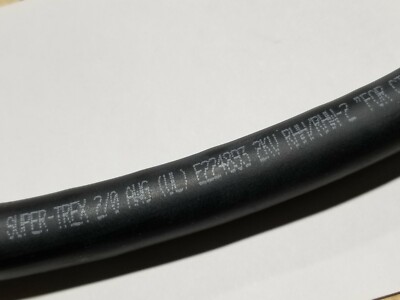 TPC 76020 #2/0awg Super-Trex Power Cable 2000V 2kV TnC RHH/RHW-2/DLO Black /1ft