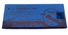 MC Lazarus Swingline Staples Vintage Box & Contents Speed Stapler No. 4