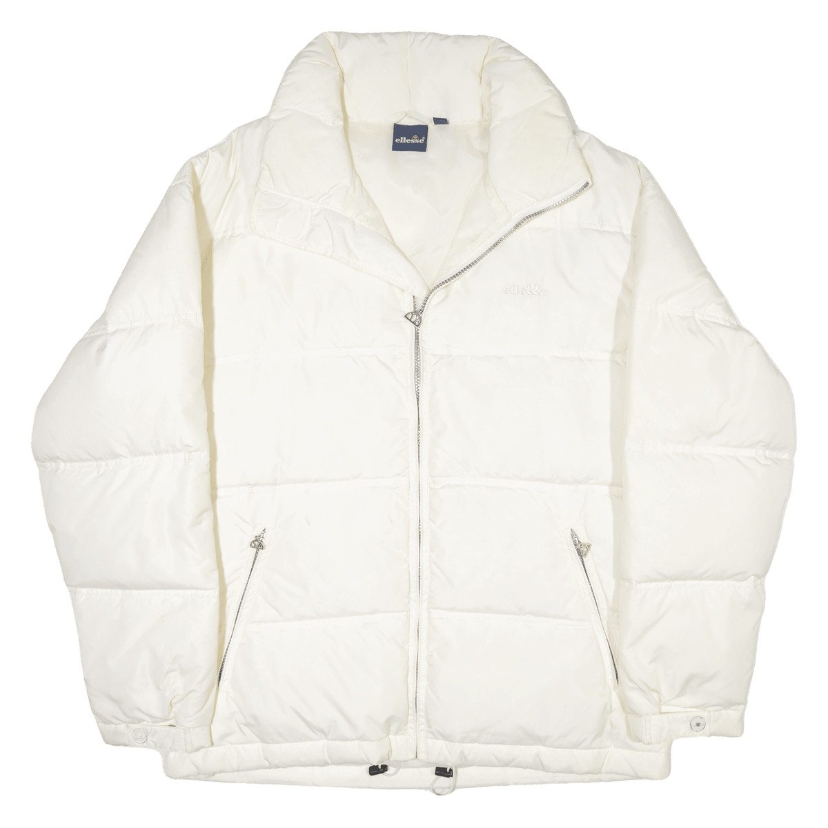 ELLESSE Down Insulated Mens Puffer Jacket Cream S UK