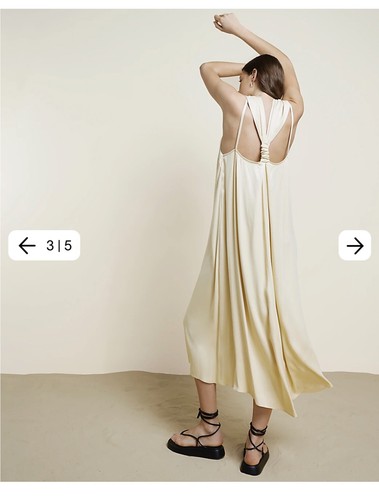 CREAM RI STUDIO SATIN CAMI MIDI DRESS - 第 2/3 張圖片