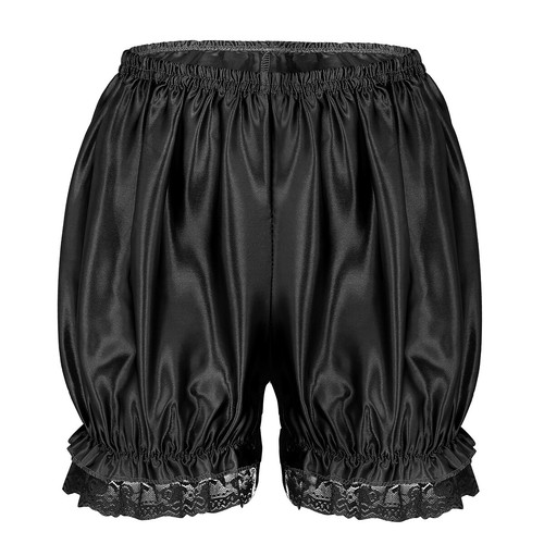 Women's Shiny Satin Maid Knickers Hot Pants Pettipants Pumpkin Bloomers Shorts - Picture 14 of 49