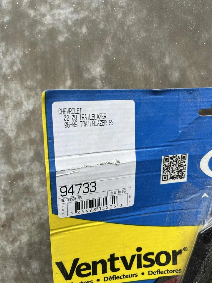 Deflector de ventilador Chevy Trailblazer AVS Auto Ventshade 94733 4 piezas Se adapta a 02-09 Foto 2 de 2