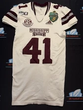 2019 Mississippi State Bulldogs Game Used Adidas Football Jersey Tim Washington