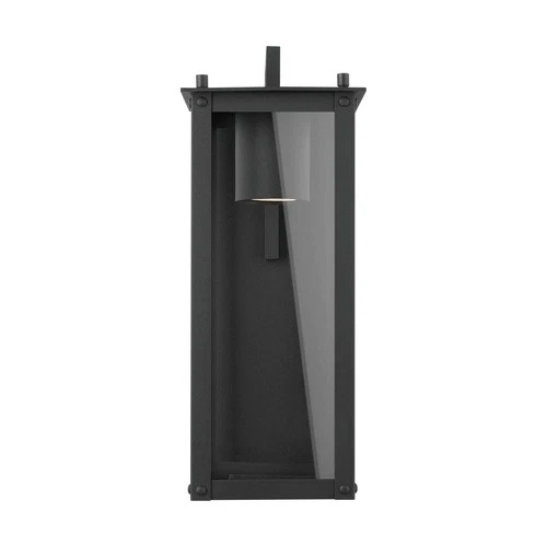 Hunt 15" High Black Aluminum Outdoor Lantern Wall Light - Picture 5 of 7